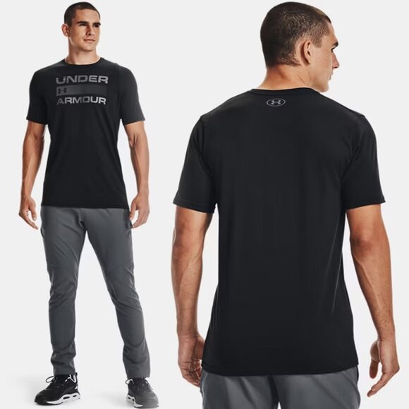 Under Armour Men’s Black Graphic Performance T-Shirt - Size Large (loose fit) - Picture 1 of 6